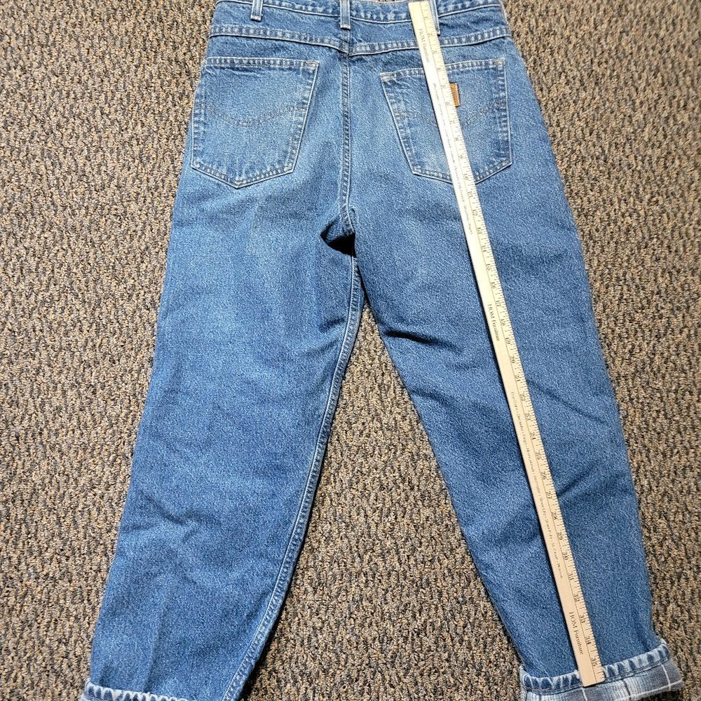 EUC Carhartt Women's Blue Flannel Lined Jeans 32x30 Super Warm!!! - Picture 10 of 13